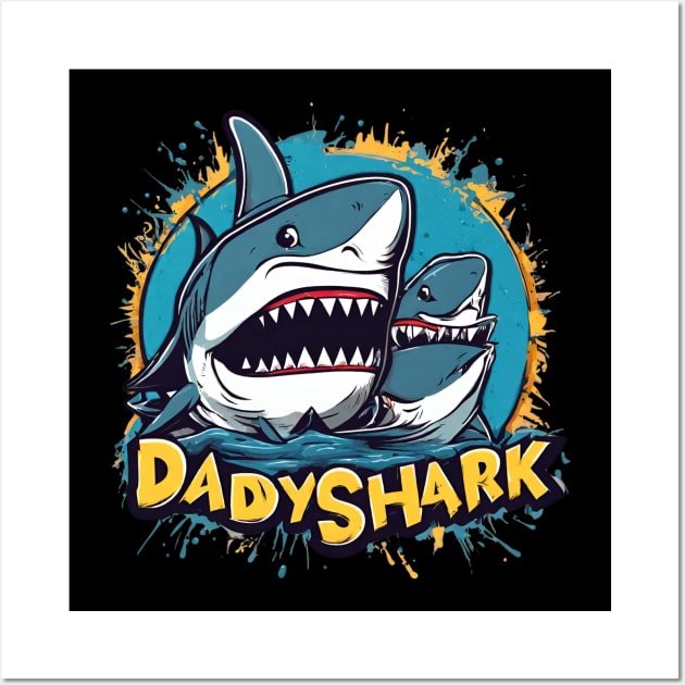 Daddy-shark Wall Art by Jhontee